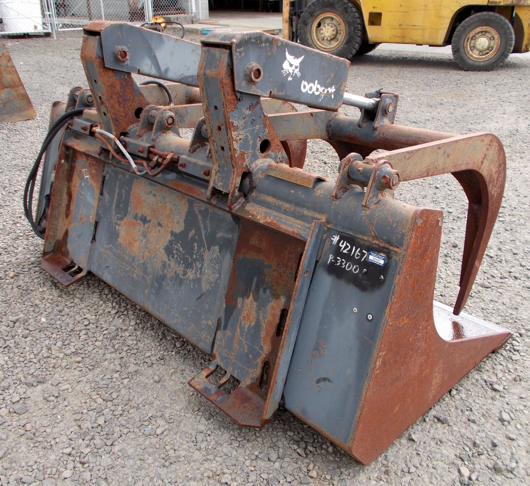 Used 60" Universal Skid Steer Grapple Loader Bucket For Sale