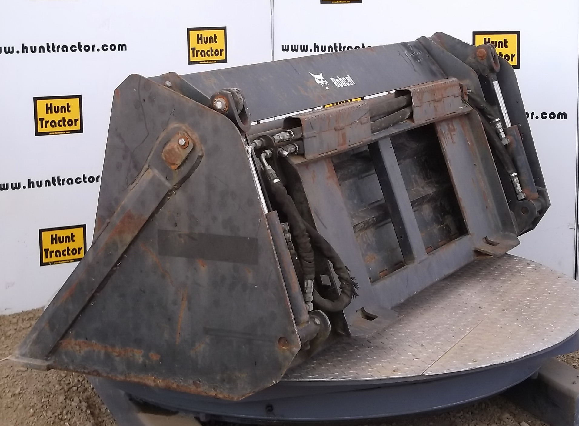 Used 68" Universal Skid Steer Ejector Loader Bucket For Sale
