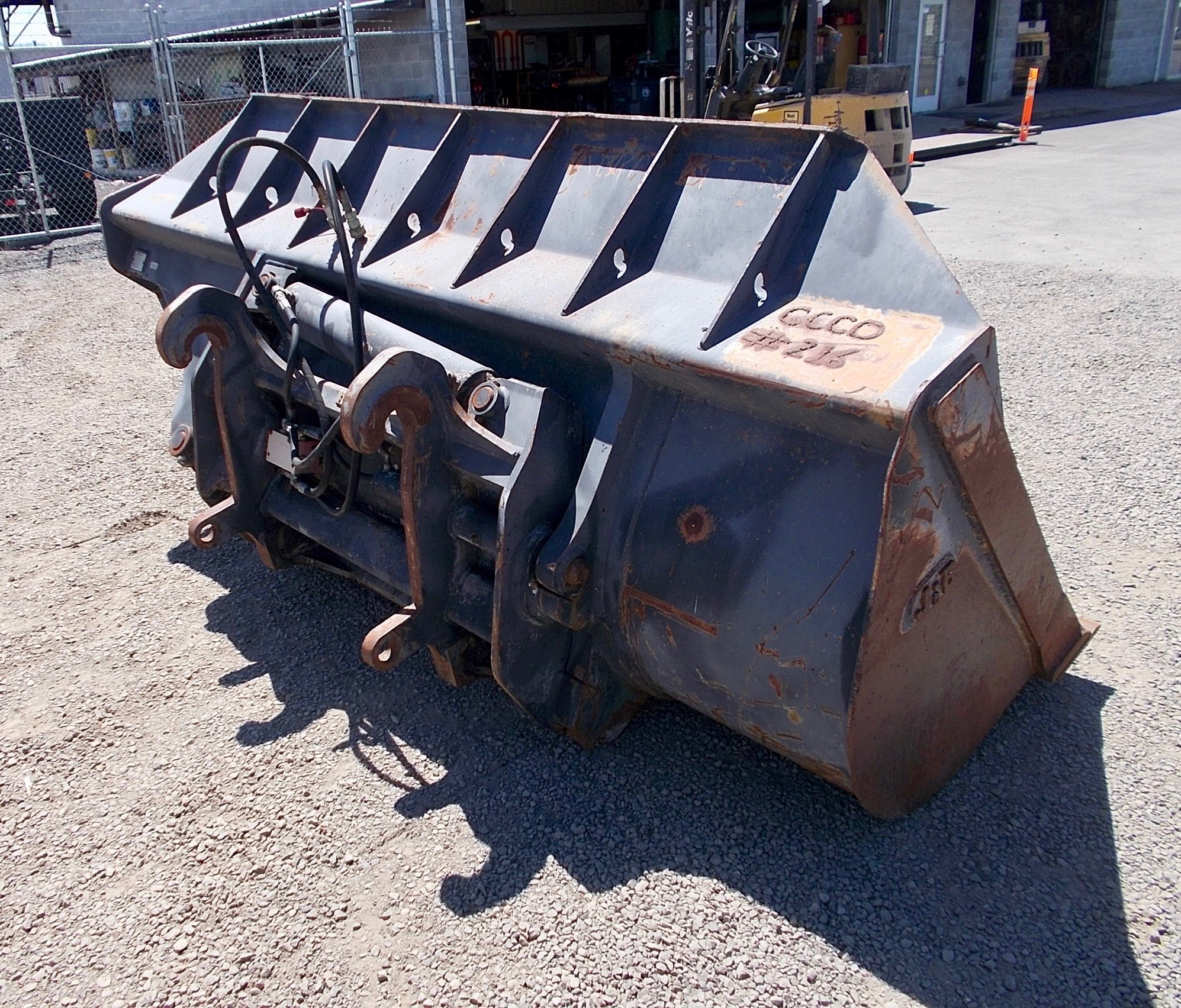 Used 124" JRB 418 Quick Change Side Dump Loader Bucket For Sale